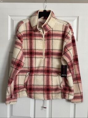 NWT🩷NO BOUNDARIES QUARTER ZIP SOFT FLEECE PULLOVER-Size XXL